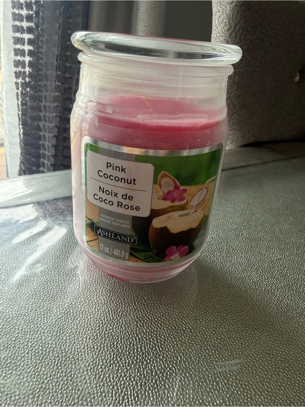 Ashland Pink Coconut Scented Jar Candle - Pink